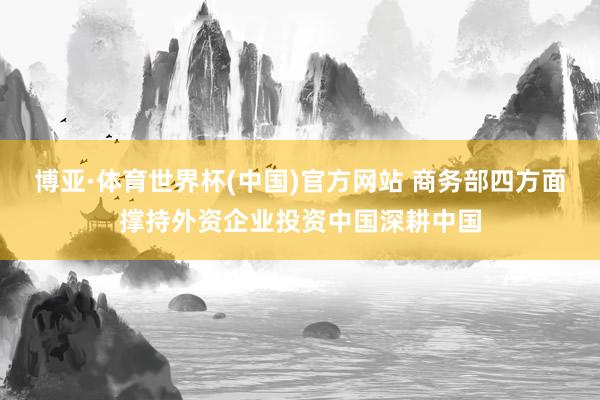 博亚·体育世界杯(中国)官方网站 商务部四方面撑持外资企业投资中国深耕中国