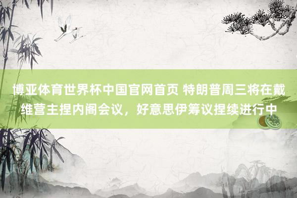 博亚体育世界杯中国官网首页 特朗普周三将在戴维营主捏内阁会议，好意思伊筹议捏续进行中