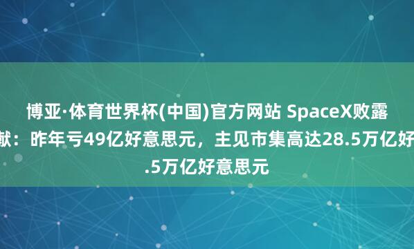 博亚·体育世界杯(中国)官方网站 SpaceX败露IPO文献：昨年亏49亿好意思元，主见市集高达28.5万亿好意思元