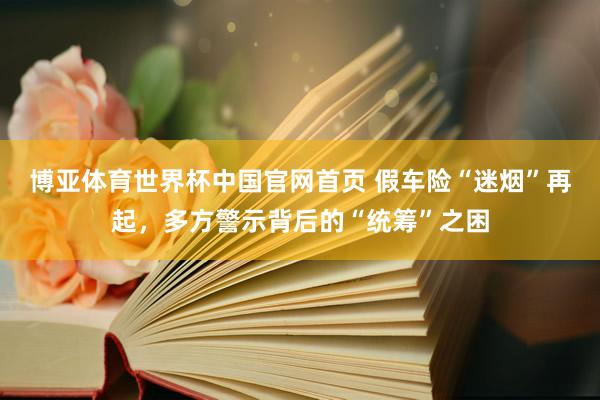 博亚体育世界杯中国官网首页 假车险“迷烟”再起，多方警示背后的“统筹”之困