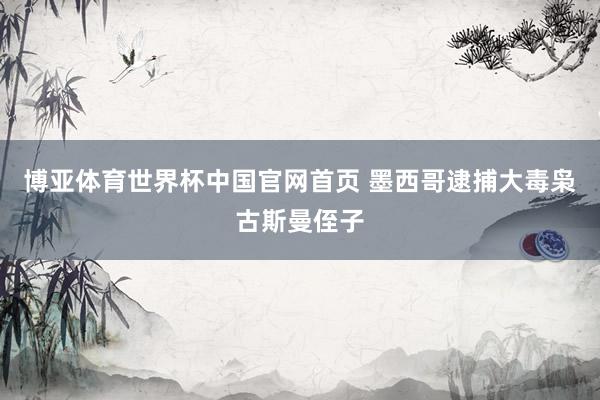 博亚体育世界杯中国官网首页 墨西哥逮捕大毒枭古斯曼侄子