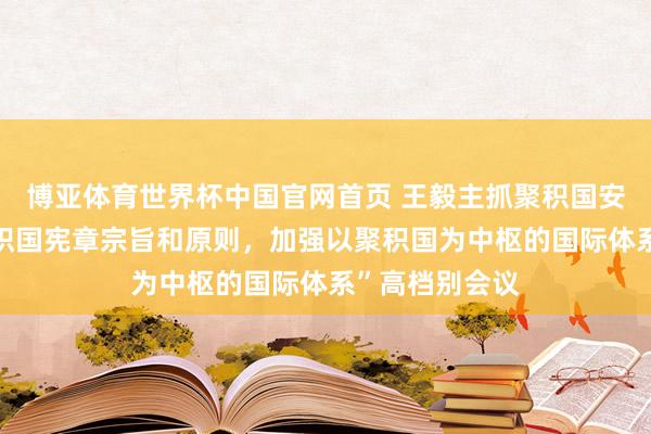 博亚体育世界杯中国官网首页 王毅主抓聚积国安应许“鄙吝聚积国宪章宗旨和原则，加强以聚积国为中枢的国际体系”高档别会议