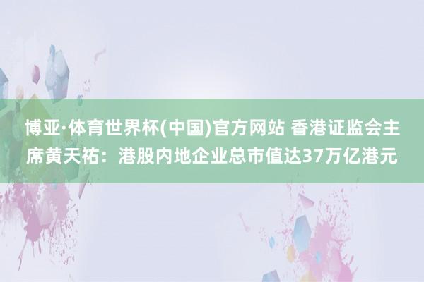博亚·体育世界杯(中国)官方网站 香港证监会主席黄天祐：港股内地企业总市值达37万亿港元